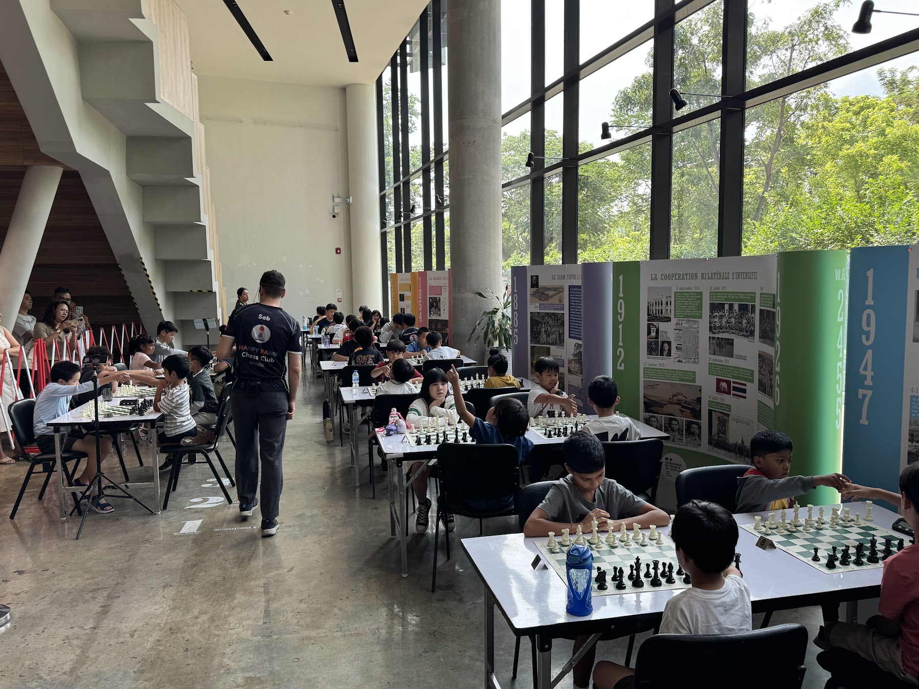 Players competing at a Happy Pawn tournament