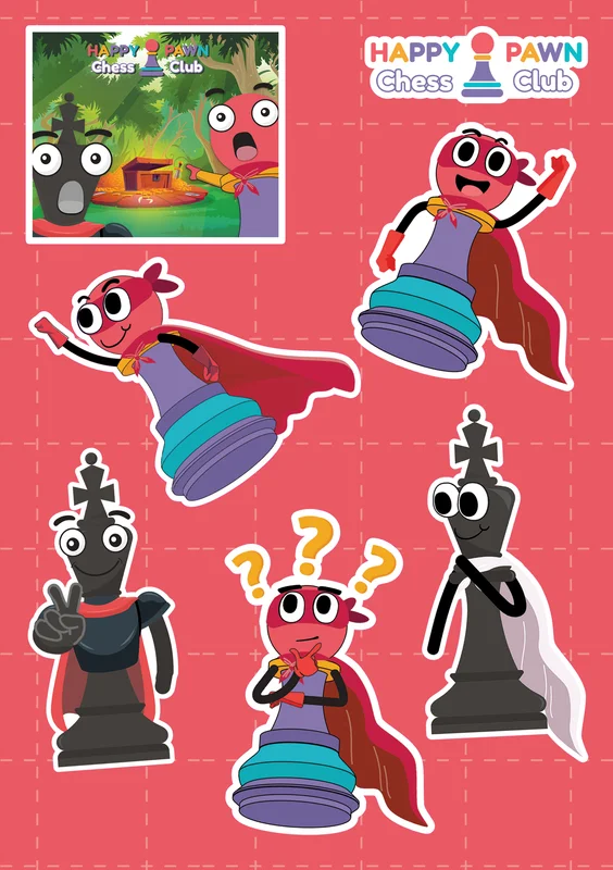 Happy Pawn Stickers